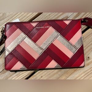 Michael Kors Chevron clutch handbag
